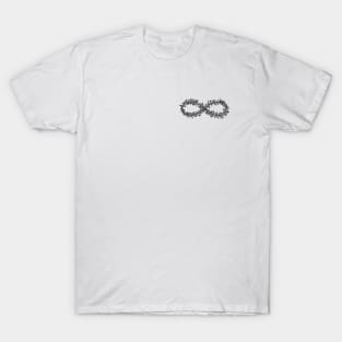 Wildflower Infinity Sign - Autism Awareness - Neurodiversity - Small black T-Shirt